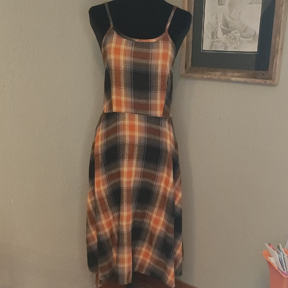 Plaid Sleeveless Dress